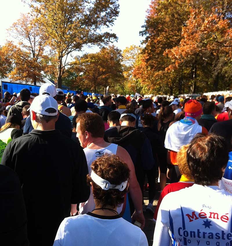 NYC2011 Marathon wave 3 corral 50 ready!