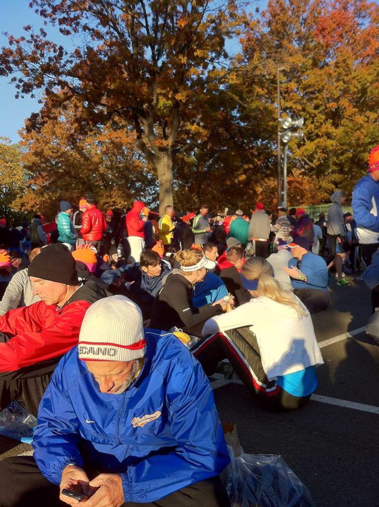 NYC Marathon 2011 - we waited impatiently for the race to begin.