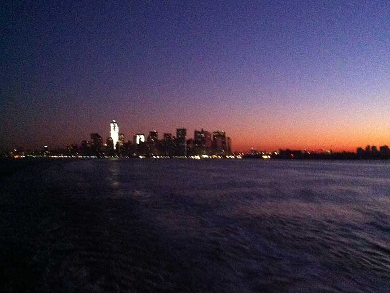 Manhattan skyline was beautiful and the sunrise from the ferry was memorable.